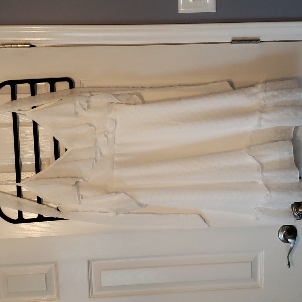 White Swiss dot Sundress. Large. Shein. Summer.